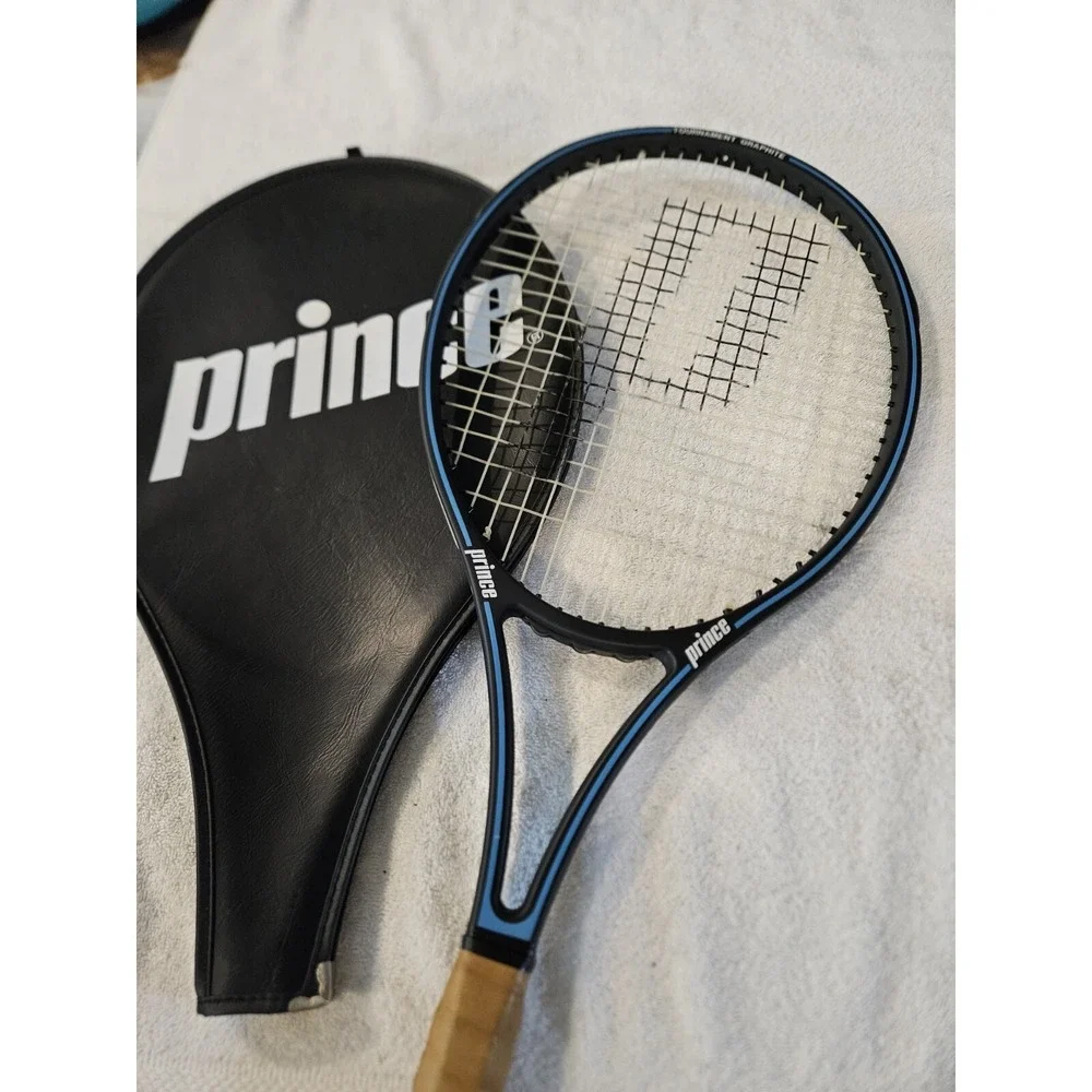 Vintage Prince Graphite Pro Series 110 Tennis Racquet 4 1/4 Grip No 2 w/ Cover